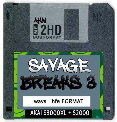 AKAI Disk collection 1 Savage Breaks (20 Floppy Images )