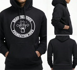 BRAIN FOUNDATION HOODIE 🔥  — BLACK / WHITE PRINT