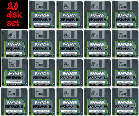 AKAI Disk collection 1 Savage Breaks (20 Floppy Images )