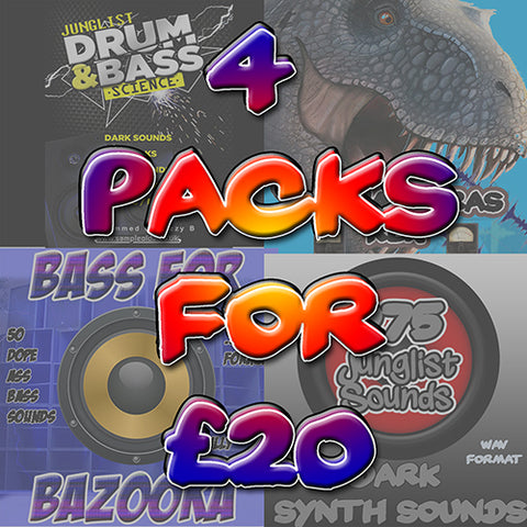 4 Sample Packs for  £20