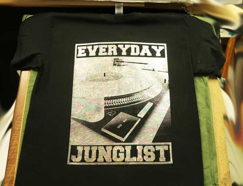 EVERY DAY JUNGLIST T-SHIRT (  Silver Shimmer )