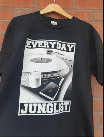 EVERY DAY JUNGLIST T-SHIRT (  BLACK INVERT )