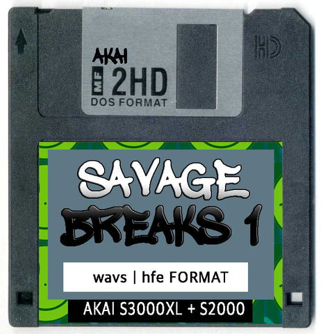 AKAI Disk collection 1 Savage Breaks (20 Floppy Images )